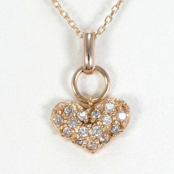 K10 10金 YG イエローゴールド ネックレス ジルコニア 約41cm ジュエリー 中古