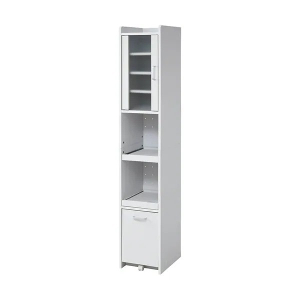 JKプラン すきま 隙間収納 キッチン 幅32.5 奥行42.5 高さ181 FKC-1533-WH ホワイト
