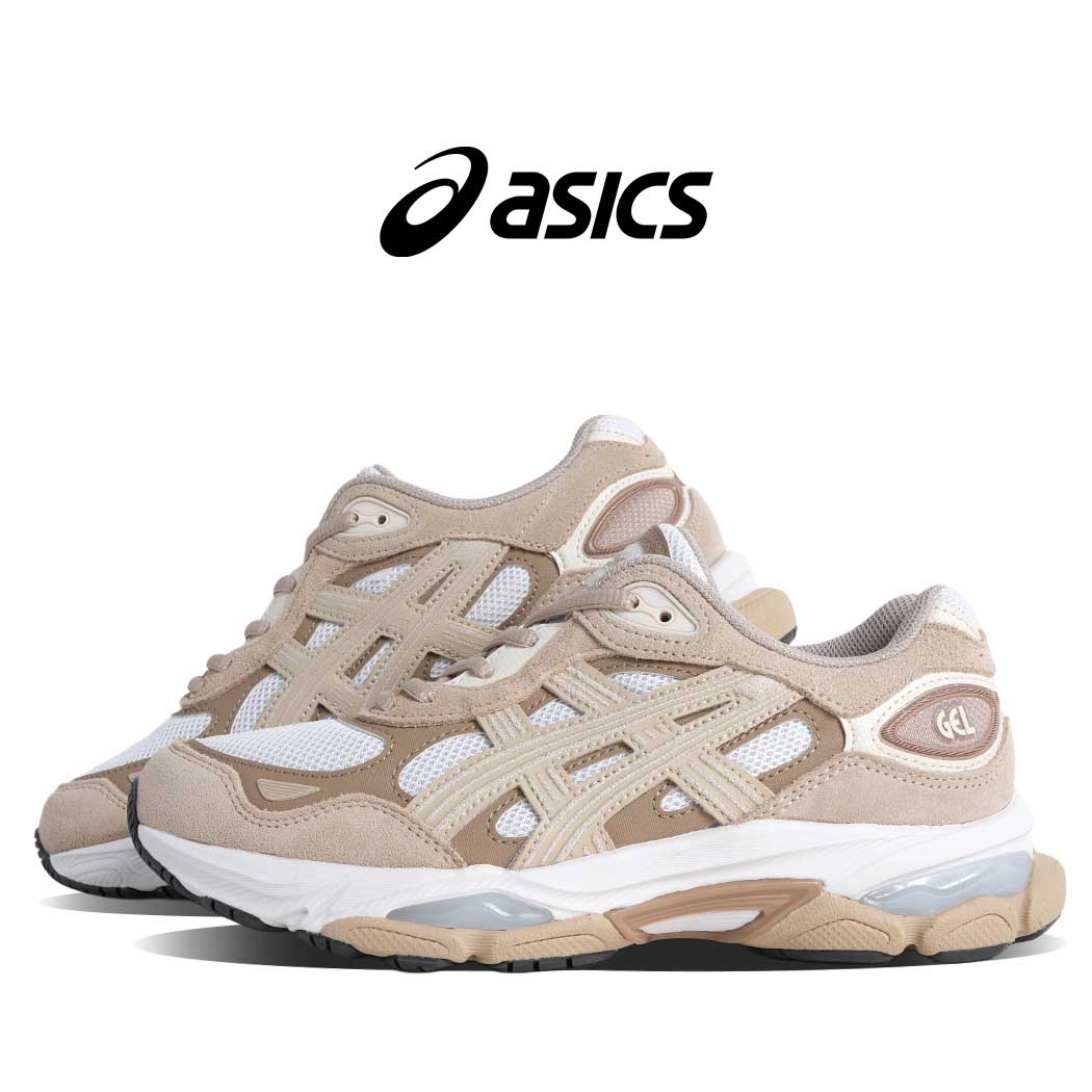 asics アシックス ゲル ニューヨーク スニーカー GEL-NYC 2.0 WHITE FEATHER GREY ( ベージュ ランニング メッシュ メンズ レディース 1203A895-102