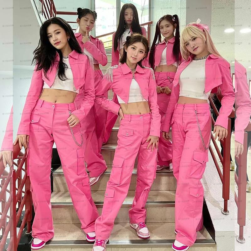 Ive韓国ガールズグループ同じスタイルのパフォーマンス服学生ジャズダンス歌う服大人2022新しいパフォーマンス服セット