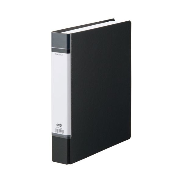 （まとめ） TANOSEE Oリングファイル（貼り表紙） A4タテ 2穴 330枚収容 背幅53mm 黒 1冊 30セット 13,064円