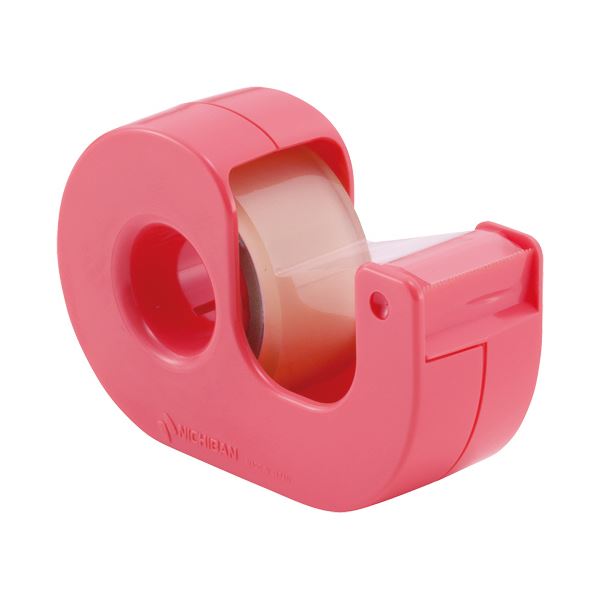 （まとめ）ニチバン セロテープ（まっすぐ切れるタイプ） 小巻カッター付 18mm8m レッド CT-18DCR 1個 30セット