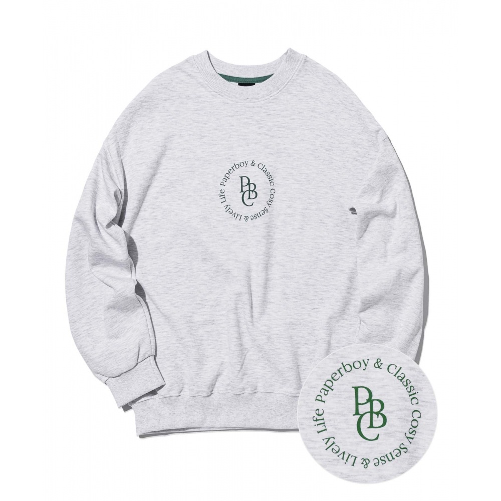 PAPERBOYコージーサークルスウェットシャツ - ホワイトメランジ 6,849円