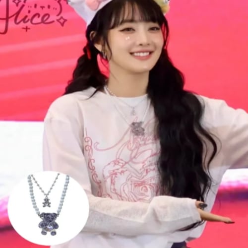 [IDLEミンニZB1ユジン着用]かわいいネックレス/クマ ハート チェーン パール キュービック チョーカー レイヤード ネックレス セット 5,881円