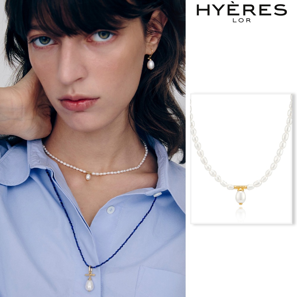 [HYERES LOR] Noailles Silver Freshwater Pearl Petit Bead Choker Necklace 4mm