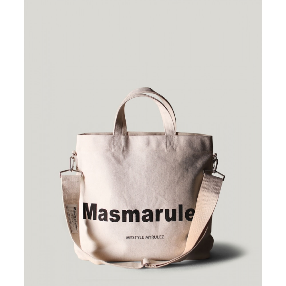 マスマルレスベーシックコットンクロスバッグ_アイボリー