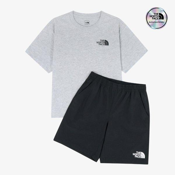 [キッズ公式] NT7US21T キッズ デイリー モーション セット MELANGE GREY