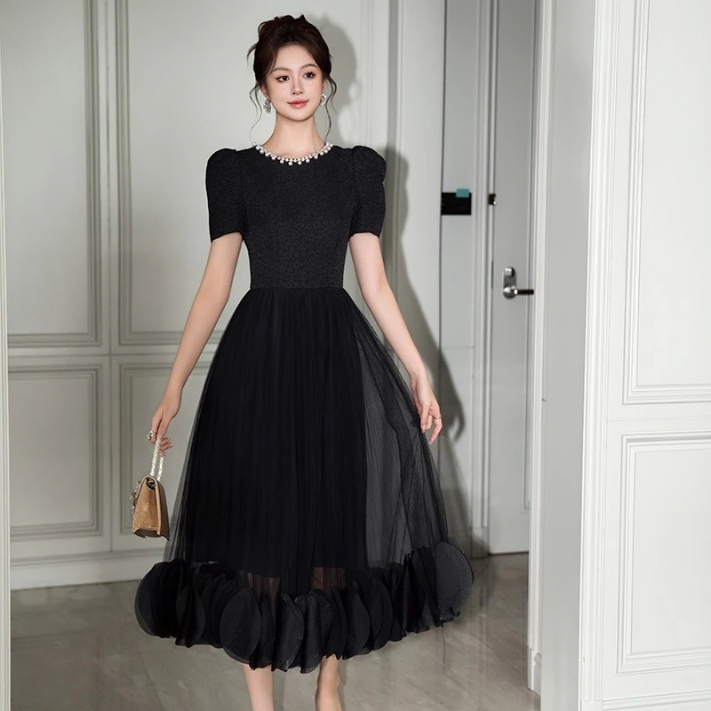 パーティードレス 気質 着痩せロングワンピース レディース半袖 ドレスフォーマルキャバ 大人 同窓会 披露宴 卒業式 結婚式 演奏会 ウェディング お呼ばれドレス メガ割