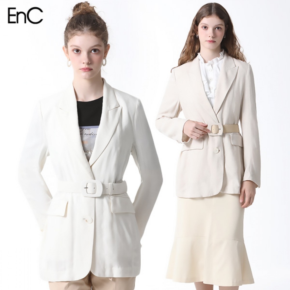 (E&C) 高品質ベルトリネンブレンドジャケット (価格:499,000ウォン)