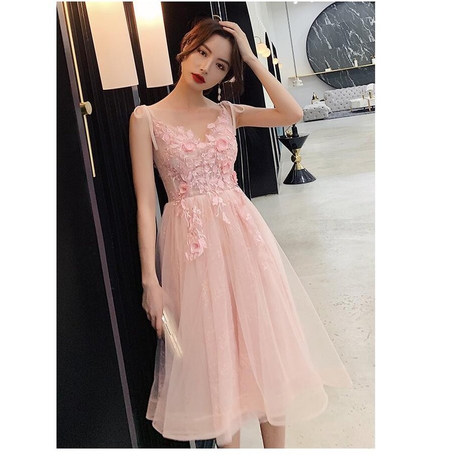 キャミソールワンピ カラードレス ウエディングドレス ミモレドレス 二次会 パーティードレス フォー