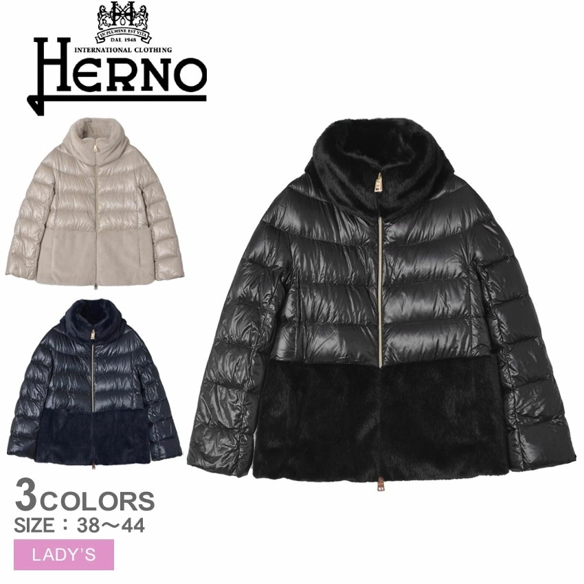 ヘルノ CAPE NOHOOD ZIP DJKT PI001933D-12017Z レディース ダウン アウター ブランド エレガント カジュアル シンプル 上着 防寒 長袖 おしゃれ きれいめ 54,480円