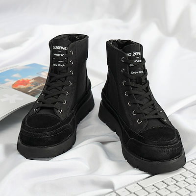 スニーカー 厚底 スニーカー 編み上げ ブーツ レースアップブーツ ワークブーツ ミリタリーブーツ バイクブーツ ライディングシューズ ハイカット 厚底 身長盛れる シークレットシューズ Qoo10] スニーカー 厚底 スニーカー 編み上げ