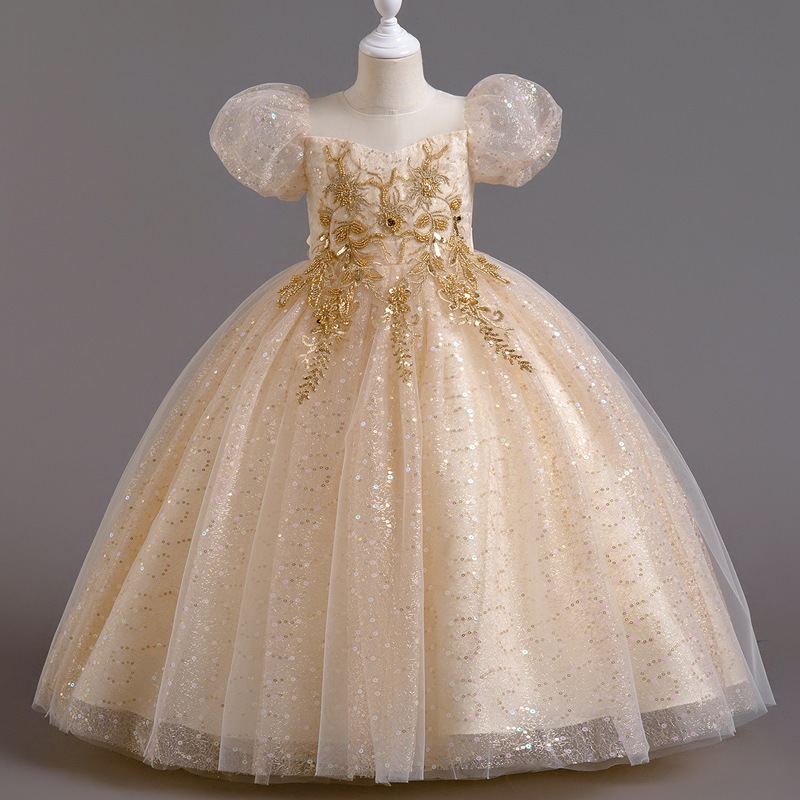 1歳女の子プリンセスドレス子供ウェディングドレスロング女の子メッシュスカートサマースタイル
