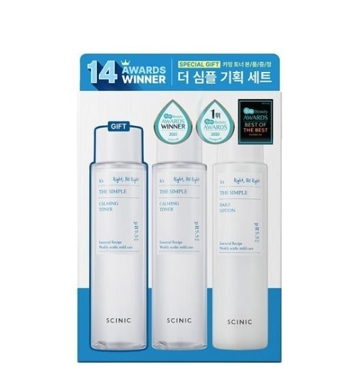 ザ シンプル スキンケア 2種 企画 (トナー145mlx2+ローション145ml)弱酸性 鎮静 トナー/マイルドケア/弱酸性 トナー/油水分 バランス