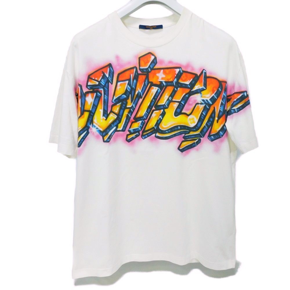 【中古】 半袖Ｔシャツ L マルチカラー 180/100 グラフィック ロゴ プリント クルーネック