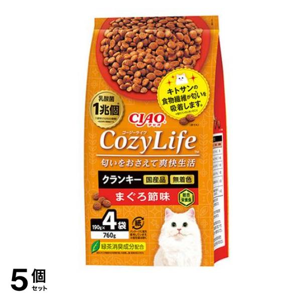 いなば Cozy Life(コージーライフ) クランキー まぐろ節味 190g× 4袋入 5個セット