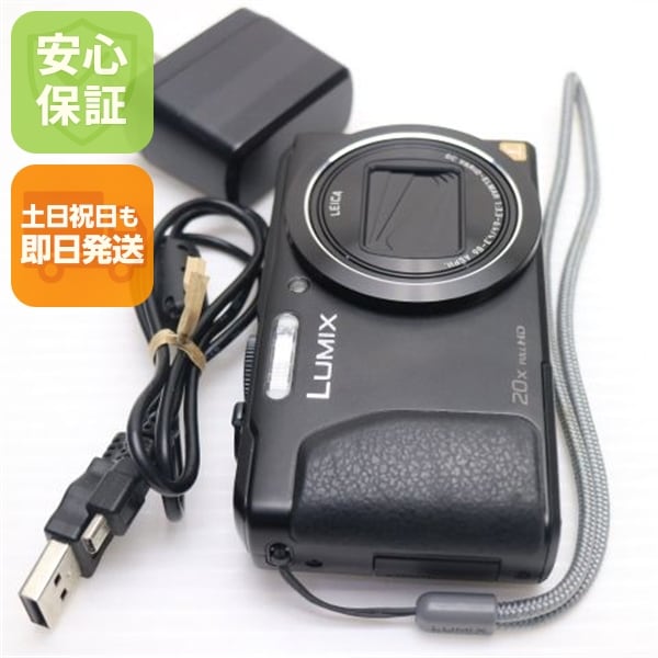 超美品 DMC-TZ40 LUMIX ブラック デジカメ Panasonic 160