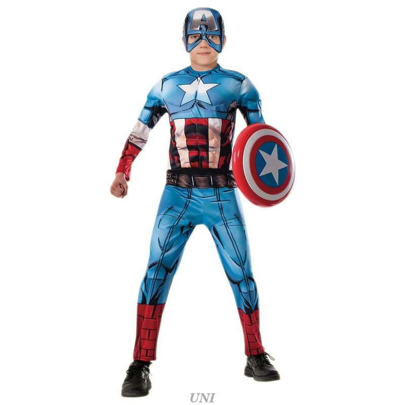 コスプレ 仮装 子ども用デラックスキャプテンアメリカM 【 コスプレ 衣装 ハロウィン 仮装 コスチューム 子供 マーベル グッズ アベンジャーズ 正規ライセンス品 キッズ Captain Ameri