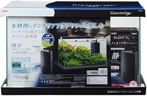 ジェックス GEX AQUARIUM グラステリアサイレント600ST 静音フィルター付 水槽3年保証フレームレス水槽W60×D30×H36cm 約57L 8,276円