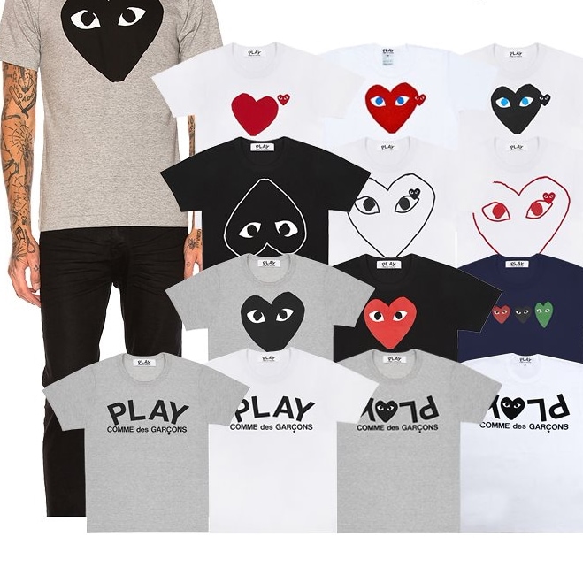 G9 会員専用 コムデギャルソン メンズ PRINT HEART Tシャツ 半袖 PLAY