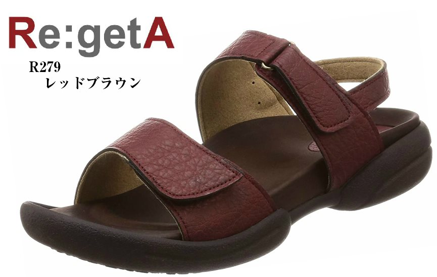 Re:getA (リゲッタ)R279 バックストラップコンフォートサンダル レディス 動作に合わせて伸縮するので足と一体化したようにフィットした心地 日本製