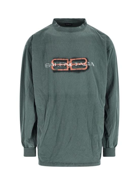 BALENCIAGA Men T-Shirts 850404 TTVD63004 Green