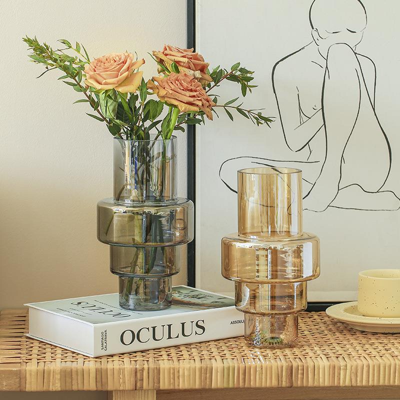 【20点セット】【送料無料】花瓶置物リビング生け花透明ガラス花瓶高級感軽く贅沢高級馬酔木小