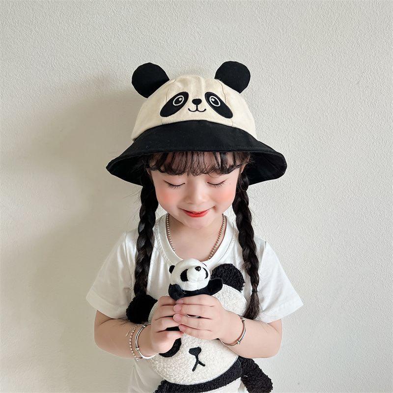 パンダ panda 日除け付キャップ 帽子 日よけ UV対策 紫外線対策 子ども 日焼け対策 春 熱中症 ファッション 日焼け止め キッズ 男女兼用 子供