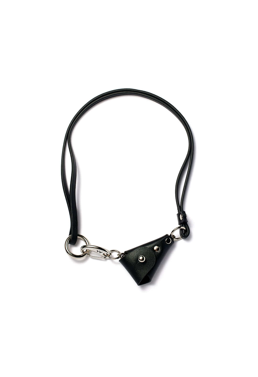 【OPEN Yy】 SNAP HOOK KEYRING NECKLACE : BLACK