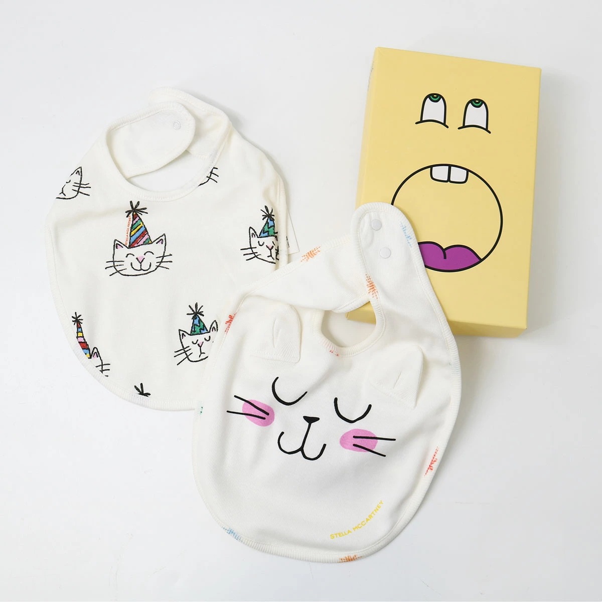 ベビー スタイ TWB560 Z2771 2枚セット よだれかけ 子供 ガールズ ボーイズ ギフトセット コットン 刺繍 出産