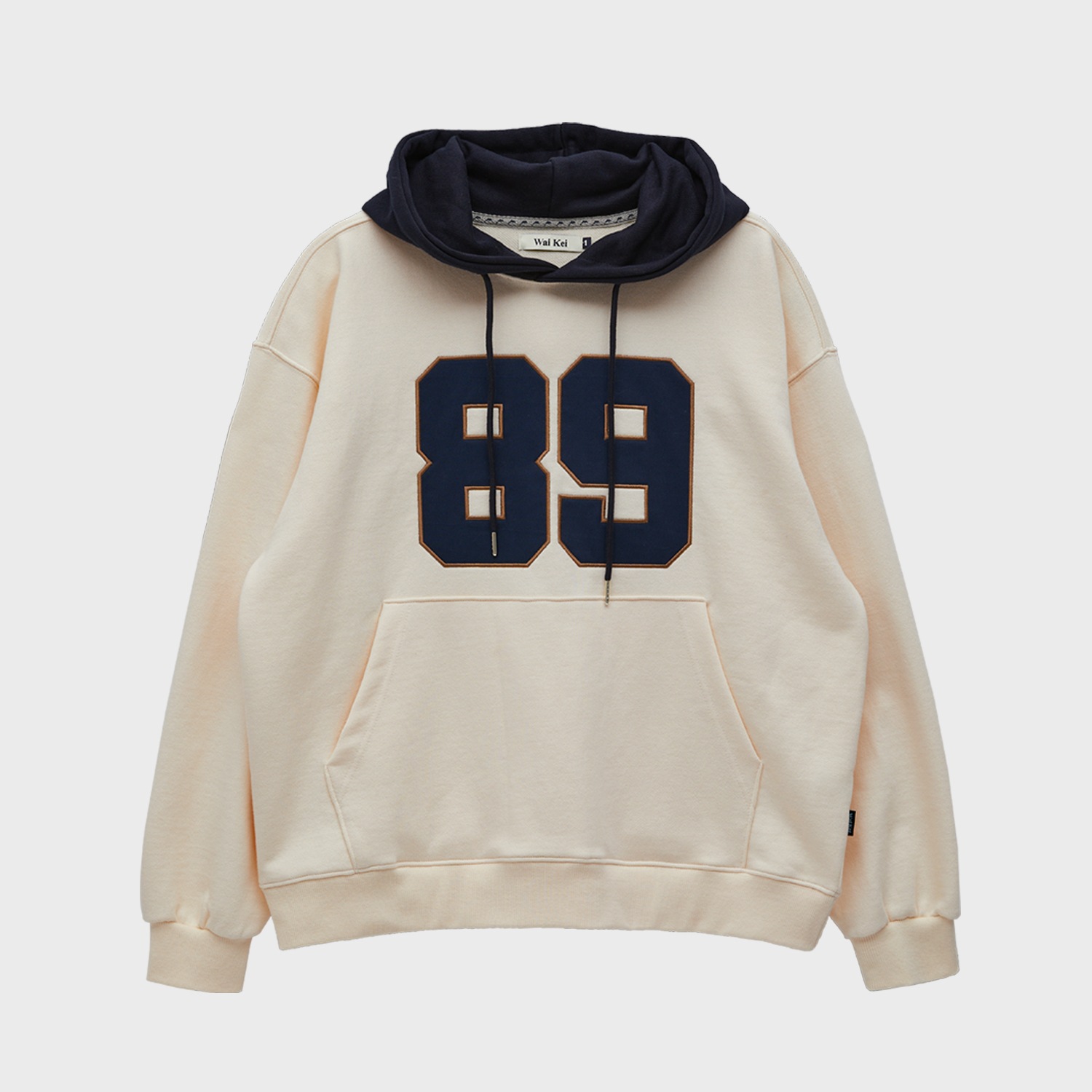 Color block 89 logo hoodie IVORY