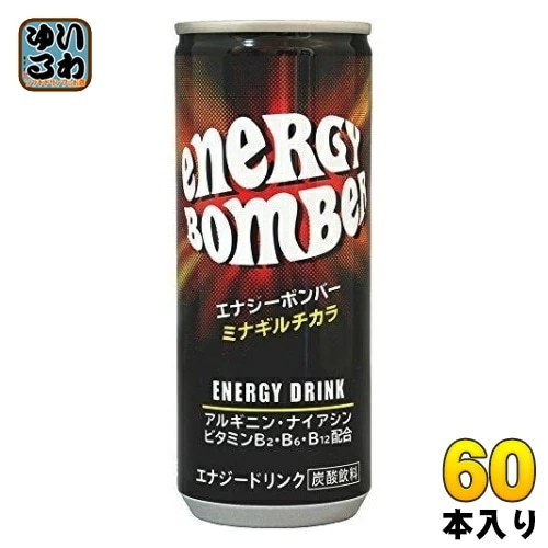 アシード エナジーボンバー 250ml 缶 60本 (30本入×2 まとめ買い) エナジードリンク