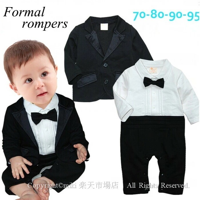 【新品プロモ-ション】ベビー セットアップ 子供服 男子 ベビー服 ロンパース カバーオール ジャケット 蝶ネクタイ 赤ちゃん 子供 男子 キッズ おしゃれ 出産祝い 結婚式 誕 お宮参り お食い初
