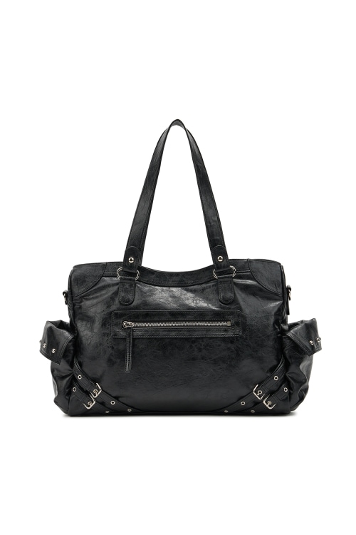 【DEINET】 STUD POCKET BIG BAG IN BLACK ショルダーバッグ 正規品
