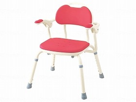 アロン化成 ひじ掛け付シャワーベンチTH-S レッド 536142