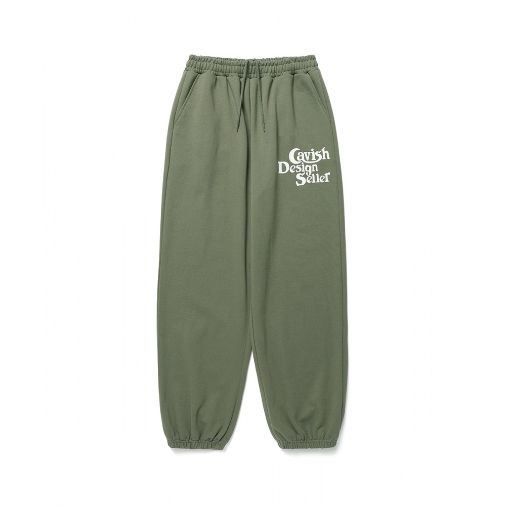 CAVISH BIG SELLER ロゴ スウェットパンツ オリーブ(CV2DSUPA00A)