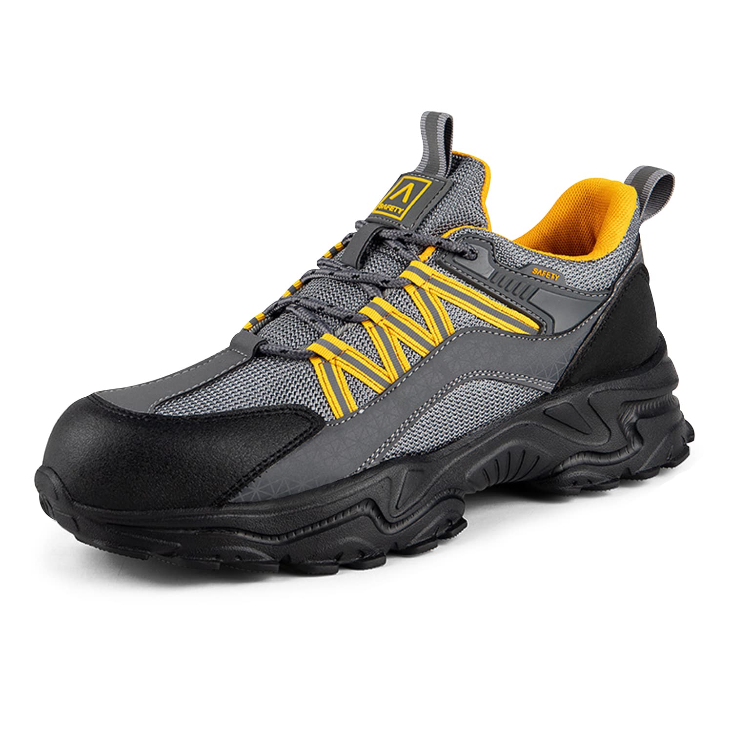 【1つ買うと10個無料】安全靴 メンズ レディース あんぜんぐつ 鋼先芯 釘踏み抜き防止 あんぜん靴 作業靴 柔らかい厚底 耐摩耗 衝撃緩和 履きやすい 耐滑 通気性 23-29cm JIS規格相当