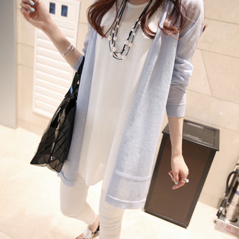 シースルー日焼け止めカーディガン カーディガン 長袖 前開き 透け感 ルーズ 韓国 レディース かわいい 可愛い 大人可愛い 大人女子 シンプル きれいめ カジュアル 大人 気品 上品