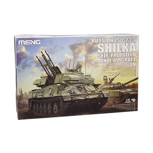 MENG 1:35 Scale Russian ZSUScale23Scale4 Shilka Self Propelled AntiScale Aircraft Gun Model Kit 並行輸入