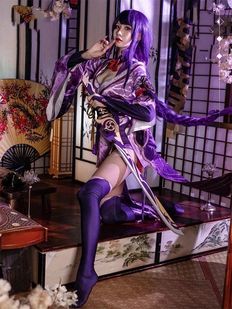 雷電将軍　らいでんしょうぐん　コスプレ　衣　ワンピース