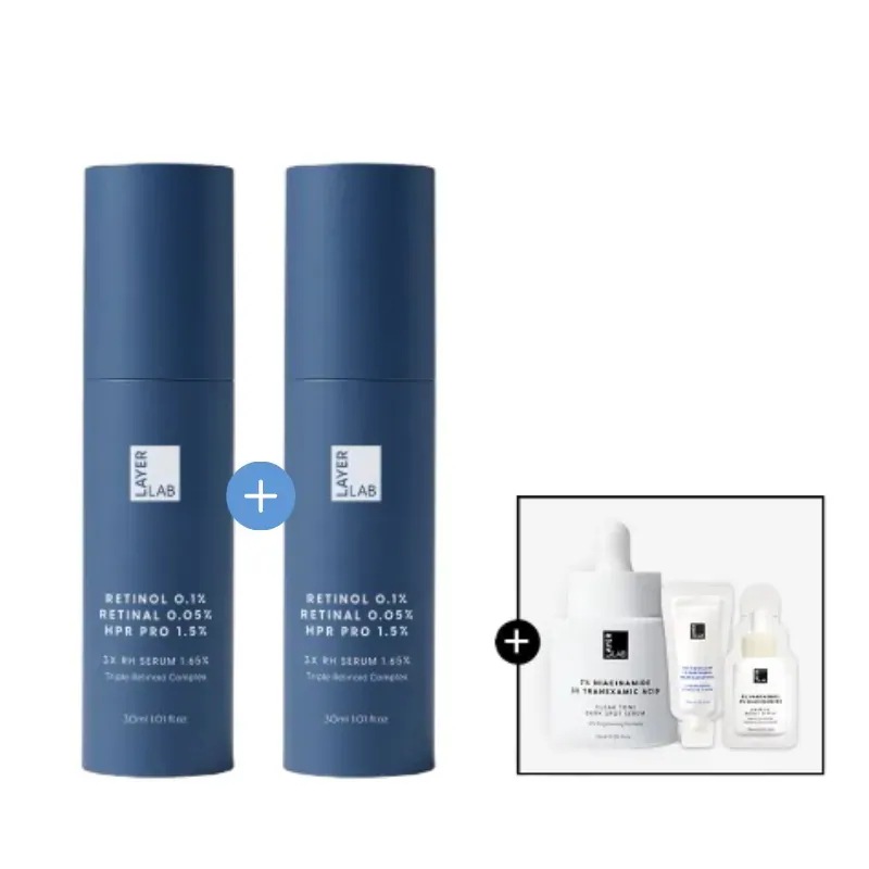 [新作](1+1)トリプル レチノール セラム 30ml+30mlレチノール 0.1% レチンアル 0.05% HPR PRO 1.5%