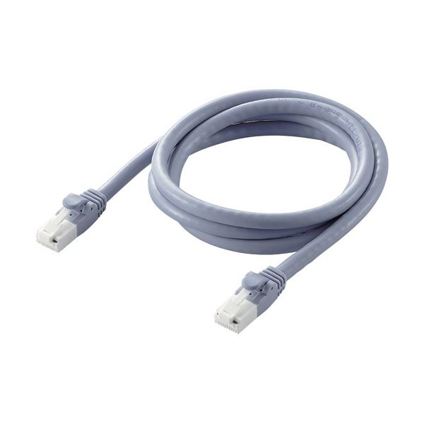 (まとめ) エレコム ツメ折れ防止LANケーブル(Cat6A対応) ブルー 1.0m LD-GPAT/BU1/RS 1本 (×10セット)