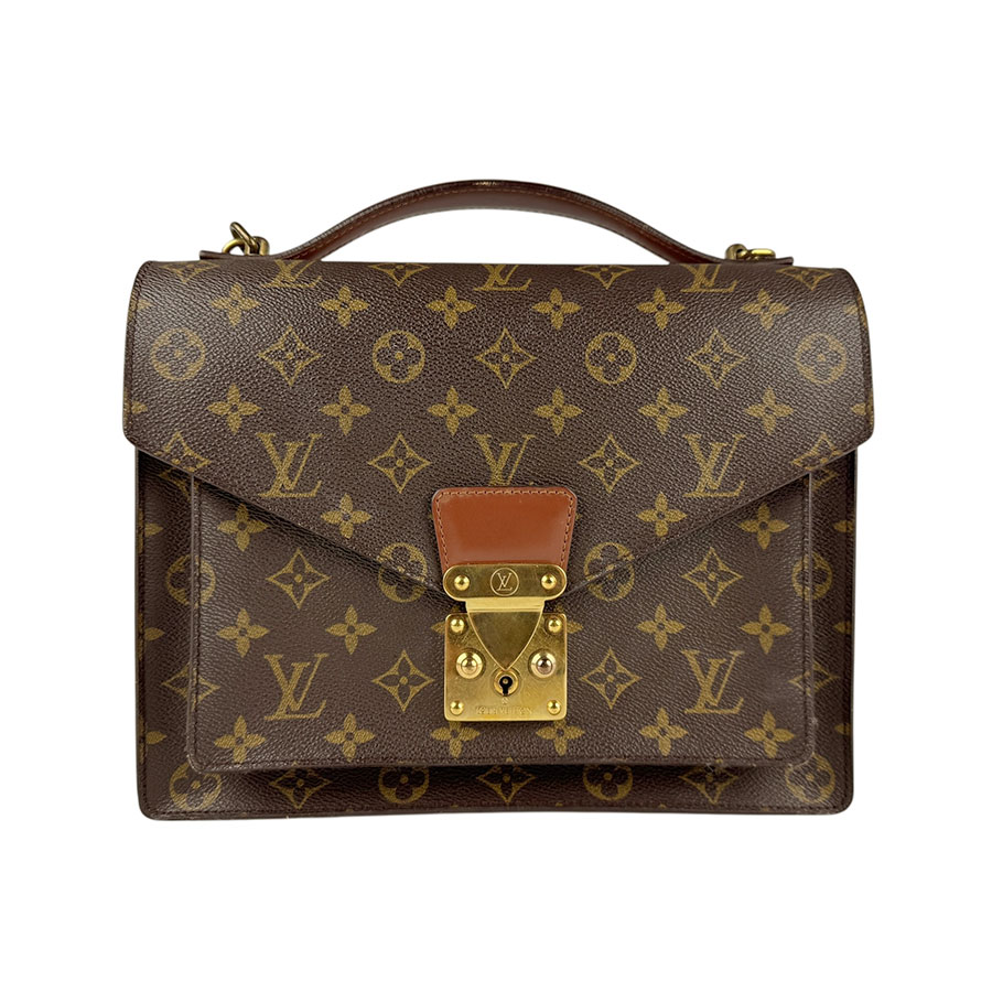 ルイ ヴィトン LOUIS VUITTON ハンドバッグ ショルダーバッグ モノグラム モンソー28 モノグラムキャンバス ブラウン ゴールド メンズ M51185 z6631