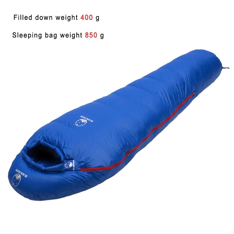 大人用の白いグースダウン寝袋,4種類のキャンプ用の厚さの暖かい寝袋,さまざまな色で利用可能 850g blue
