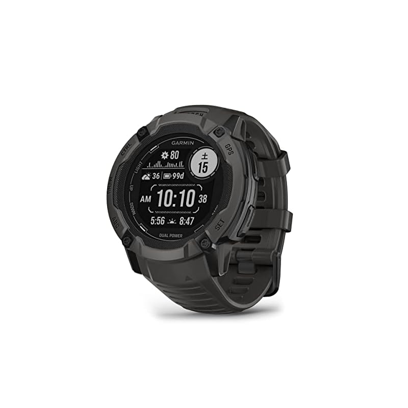 ガーミン(GARMIN) Instinct 2X Dual Power Graphite タフネスGPSスマートウォッチ Suica対応 防水 防塵 耐熱 ストレス値 心拍数 登山【日本正規品】