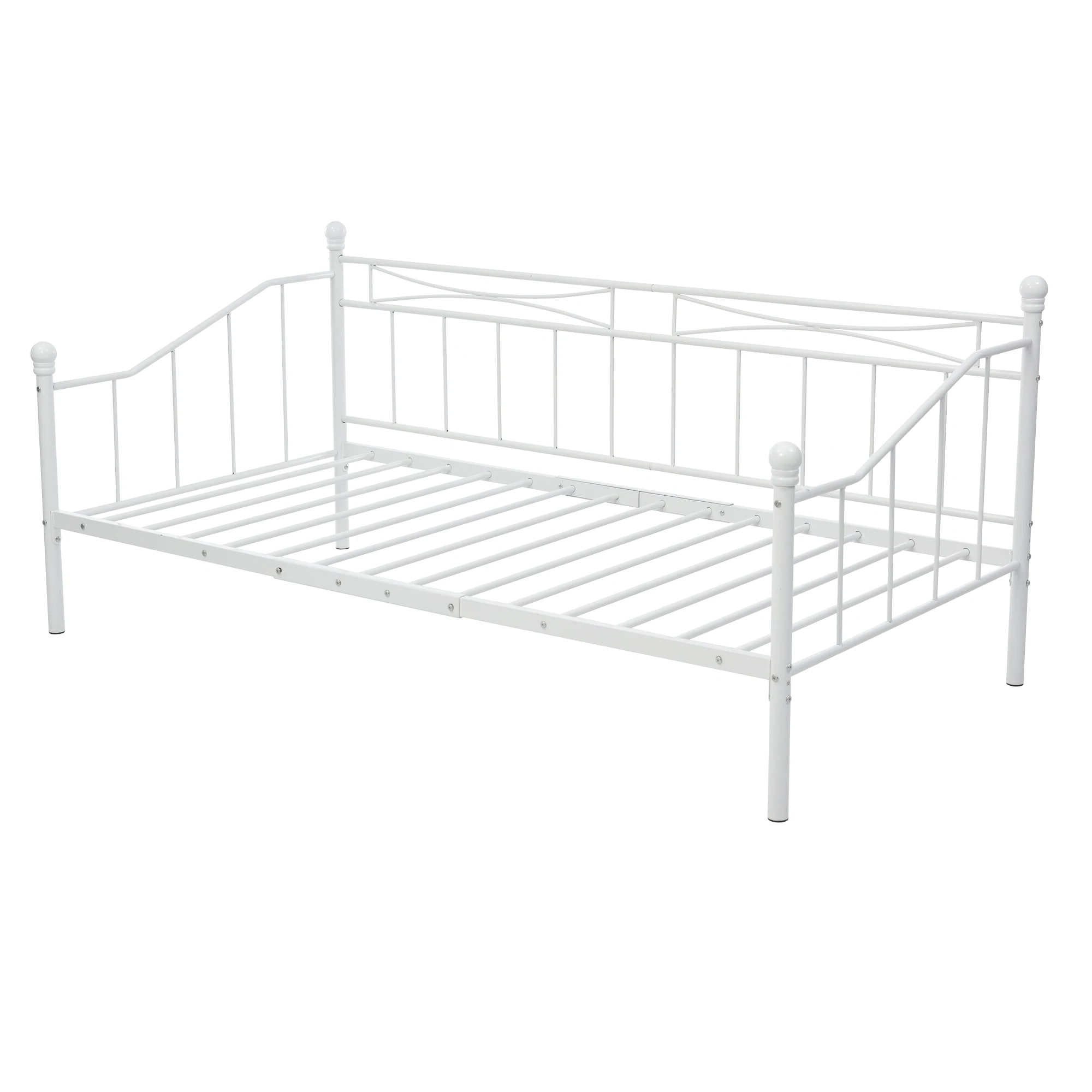 【新作】【ホワイト】シングルベッド パイプベッド ベッド シングル ベッドフレーム 一人暮らし 収納 1人用 おしゃれ 北欧風 子供部屋 大人用 スチール 耐震178