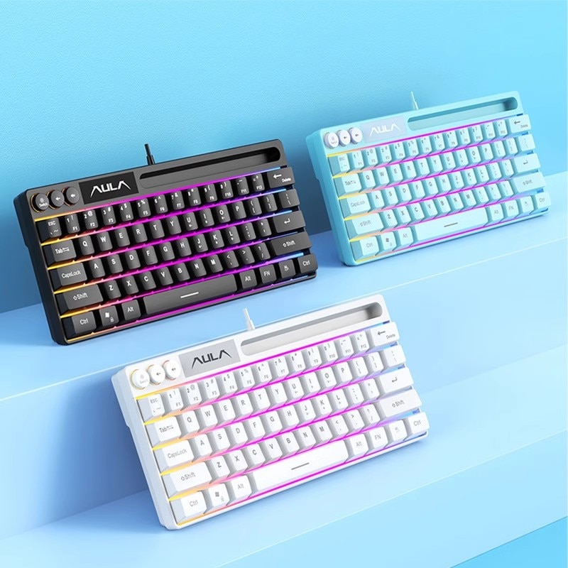Tarantula F3061 メカニカルタッチキーボード 64 キー有線ミニ Rgb デスクトップノートパソコン便利な Amazon