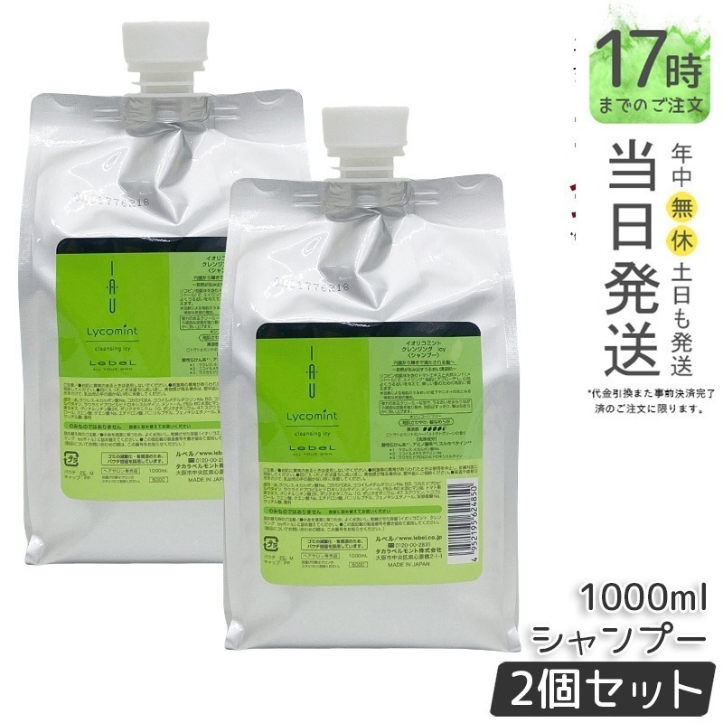 【お得2個セット】ルベル IAU イオリコミント クレンジング icy 1000ml