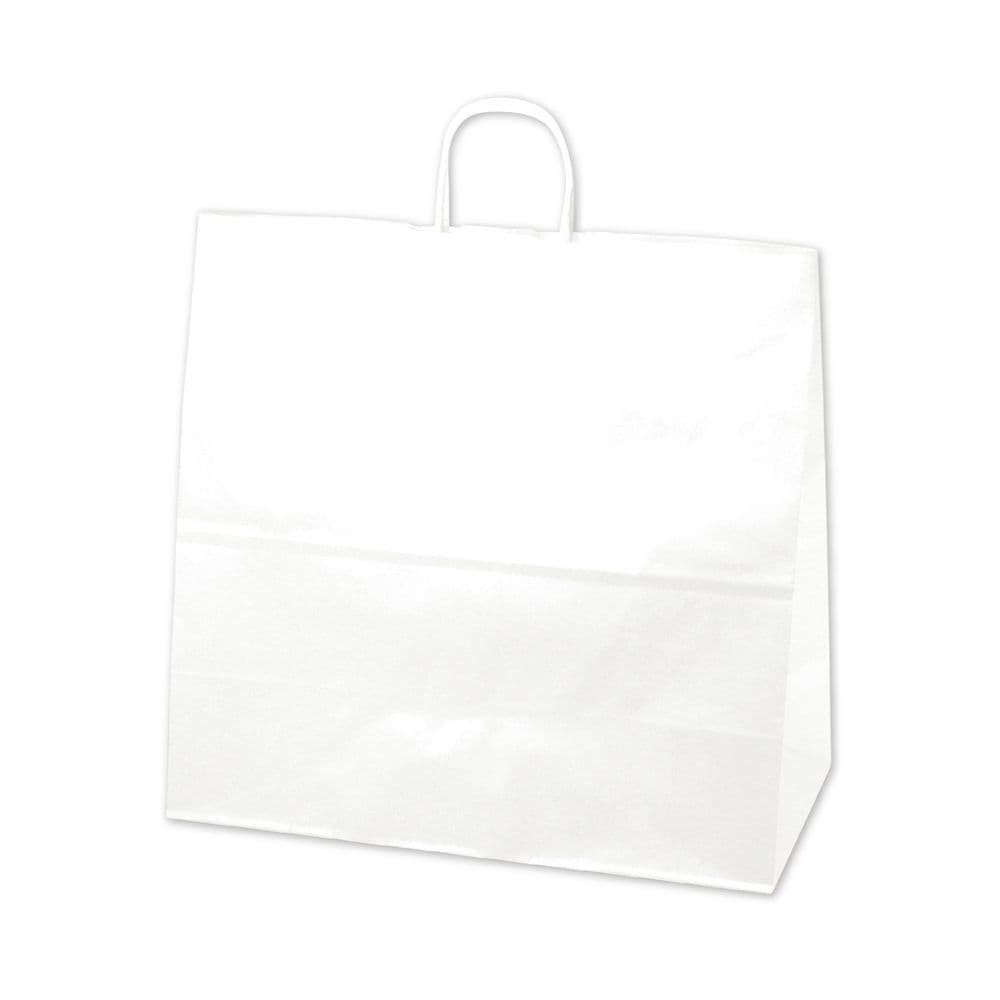 （まとめ買い）ササガワ 手提げ袋 白無地 幅440xマチ210x高さ430mm 10枚入 50-6600 [x3]