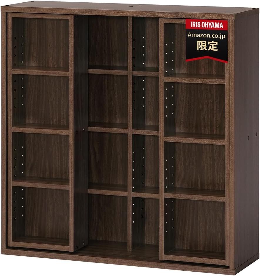 本棚 大容量 棚 収納棚 ラック スリム 棚 おしゃれ ラック おもちゃ スライド 収納 幅約90×奥行約29.2×高さ約92.2cm スライド棚 オープンラック 大容量 組立品 モカブラウン ダブル